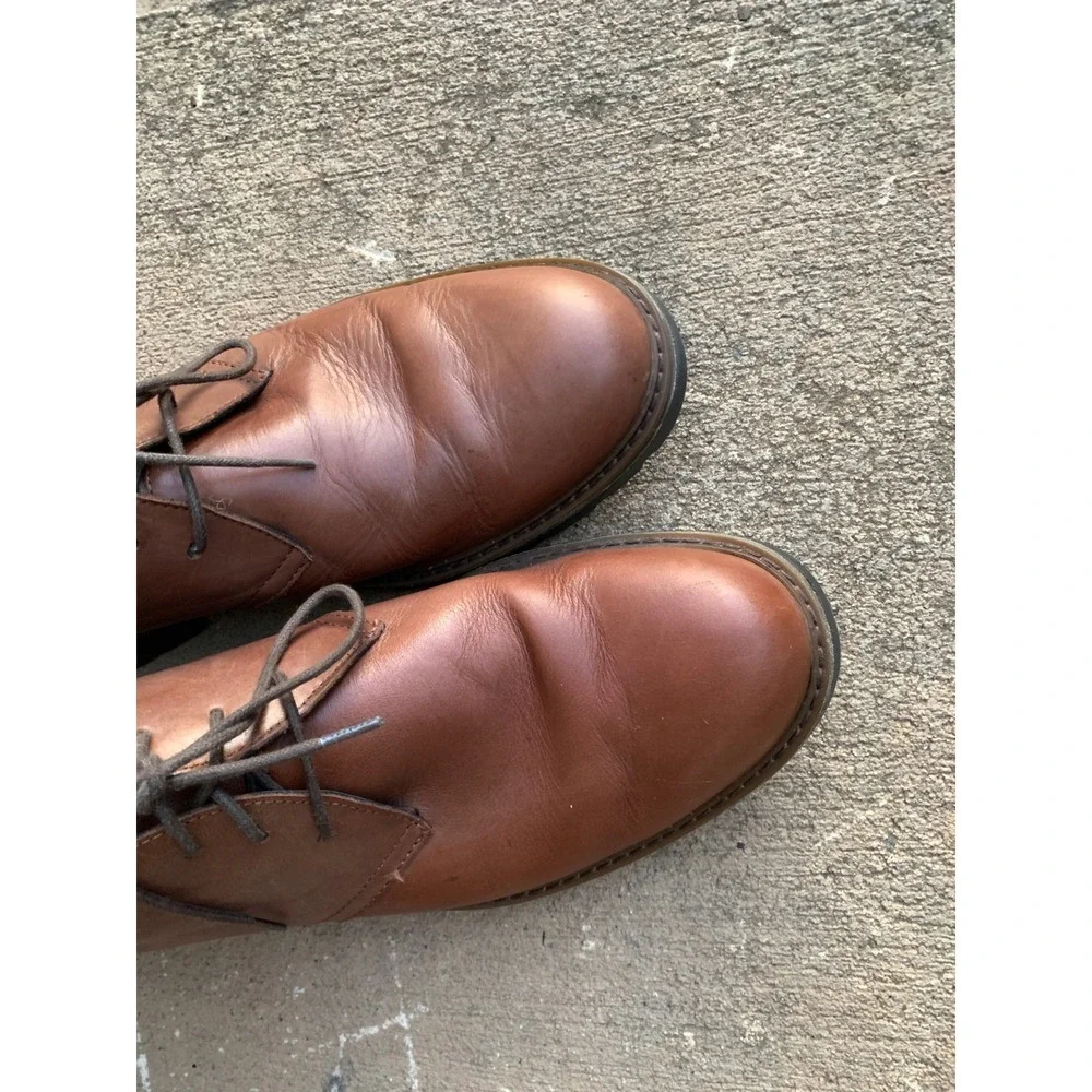 Nordstrom Mens Waterproof Leather Chukka‎ Boots Brown OrthoLite Lug Sole Boots